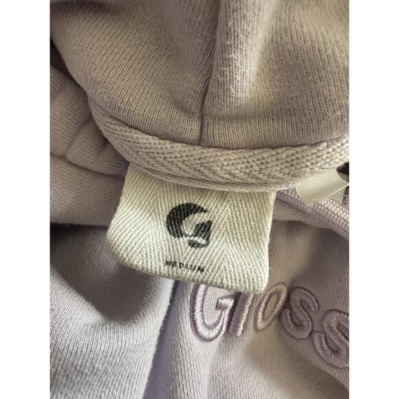 Glossier Limited Edition Lavender Hoodie Embroidered Pullover Sweatshirt Medium - Picture 7 of 16